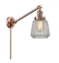 Innovations Lighting 237-AC-G142-LED - Chatham - 1 Light - 8 inch - Antique Copper -Adjustable Swing Arm