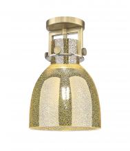 Innovations Lighting 411-1F-BB-G412-8ME - Newton Bell - 1 Light - 8 inch - Brushed Brass - Flush Mount