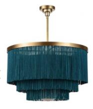 J. Landon Items 16-1257BLU - REGINA ANDREWS - CABARET FRINGE CHANDELIER