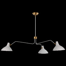 J. Landon Items 999ARN5006WHT - CHARLTON LARGE TRIPLE ARM-WHITE/BRASS