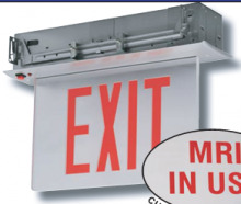 J. Landon Items SEEXREL1GCAEM - Emergensee - Edge Lit Single Side Exit Sign