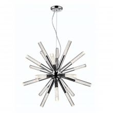 ZEEV Lighting CD10234-LED-CH - Empire 27" 18-Light, Seeded Acrylic LED Sputnik in Chrome