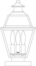 Arroyo Craftsman INC-8GRCLR-VP - 8" inverness column mount with glass roof