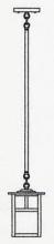 Arroyo Craftsman MSH-6ETN-S - 6" mission stem hung pendant without overlay (empty)