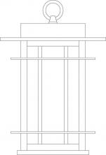 Arroyo Craftsman OPH-11WO-VP - 11" oak park pendant