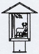 Arroyo Craftsman TRP-9DRRM-S - 9" timber ridge post mount with deer filigree