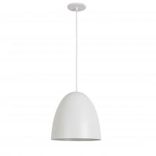 Dainolite OFE-111P-MW - 1 Light Pendant in Matte White w/ Matte White Metal Shade
