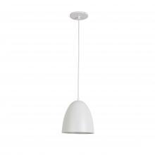 Dainolite OFE-71P-MW - 1 Light Pendant in Matte White w/ Matte White Metal Shade