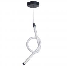 Dainolite RXN-3610LEDP-MB - 10W Pendant in Matte Black w/ White Silicone Diffuser