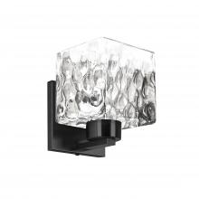 Dainolite VED-51W-MB-CLR - 1 Light Matte Black Wall Sconce w/ Clear Water Glass