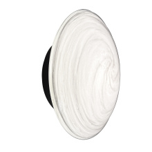 Dainolite WNA-75LEDW-MB-SWL - 5W Wall Sconce in Matte Black w/ Swirl Glass