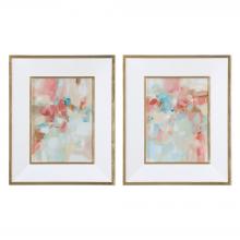 Uttermost 41557 - Uttermost A Touch Of Blush And Rosewood Fences Art Set/2